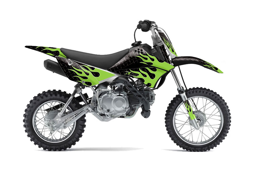 Kawasaki KLX110L Dirt Bike Graphics: Diamond Flames ...