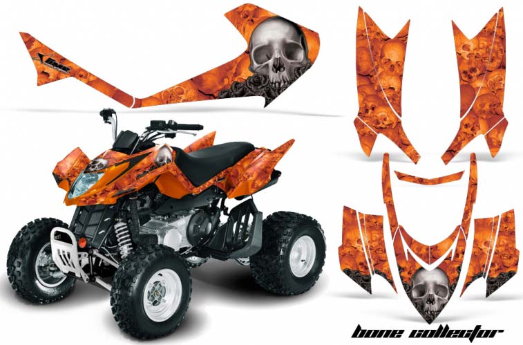 Arctic Cat Dvx250 Atv Graphics Bone Collector Orange Quad Graphic