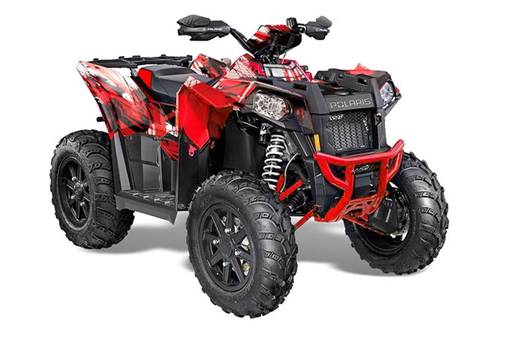 Polaris Scrambler XP 850 1000 ATV Graphics: Carbon X - Red ...