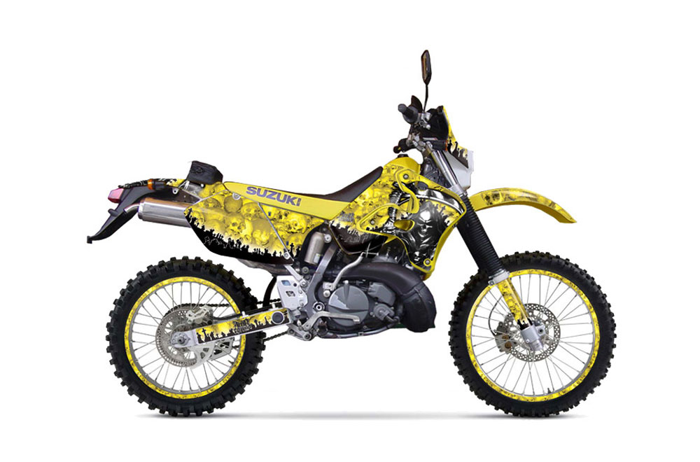 Suzuki RMX 250 S Dirt Bike Graphics: Reaper - Yellow MX ...