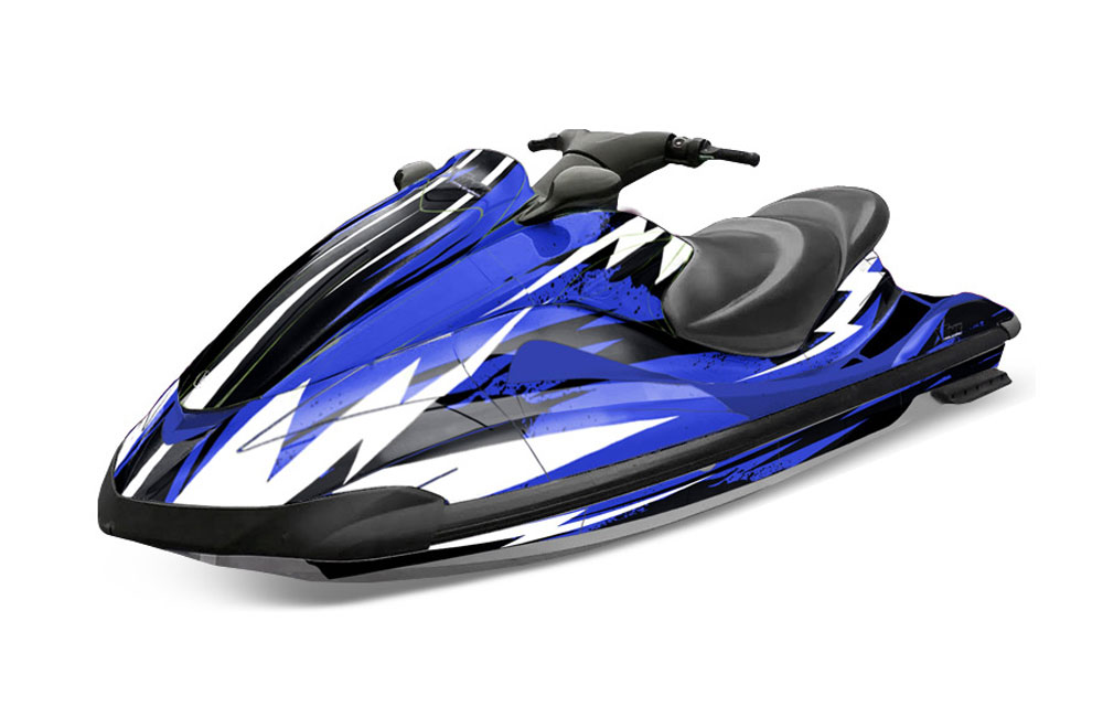 Wholesale Decals Jet Ski Graphics kit Sticker Decal Compatible with Yamaha WaveRunner 2002-2005 Flames Blue 